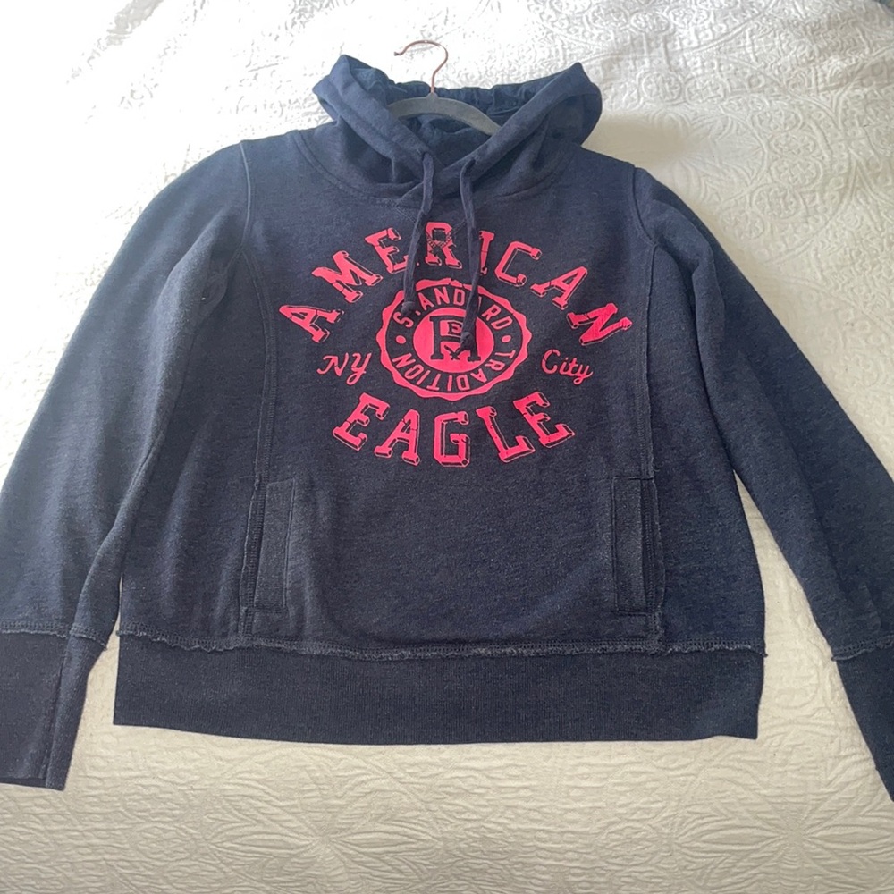 Navy Blue American Eagle Hoodie